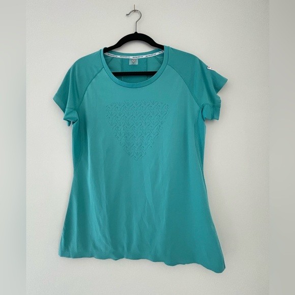 Rossignol Women’s Gym Shirt Activewear, Workout T-shirt Size L light teal color - Picture 2 of 6